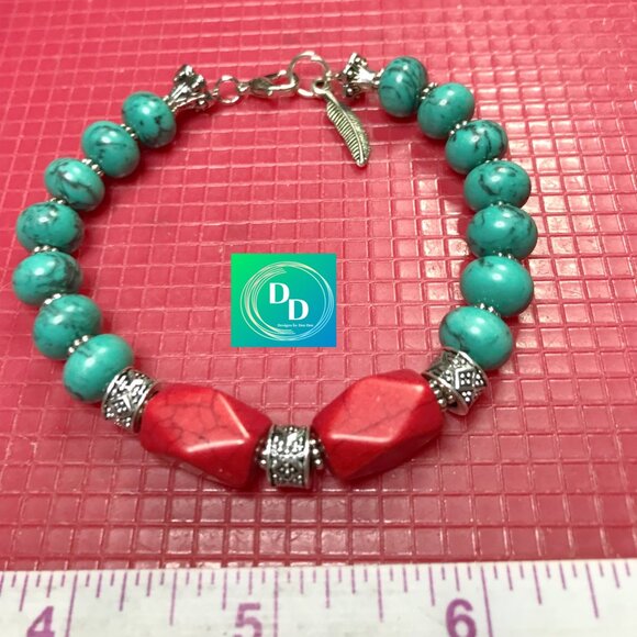 Designs by Dee Dee Jewelry - Natural Stone Bracelet-Howlite